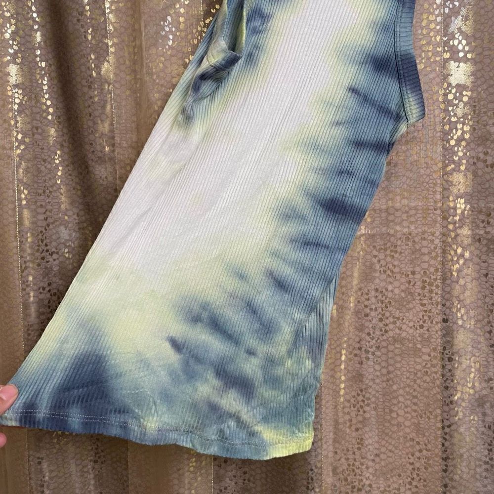 Bandier X Wsly Rivington Ribbed Tank Cream Winter Tie Dye Xs Nwot — image 5 of 8